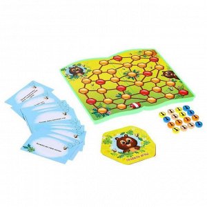 Настольная игра-бродилка «Медовые сокровища»: 40 заданий, фишки, удобно хранить, цвета МИКС