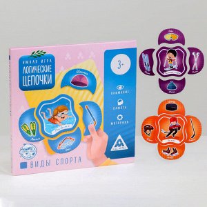 Развивающая игра «Логические цепочки. Виды спорта», 3+