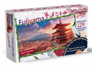 Фигурный деревянный пазл Фудзияма, Япония Travel collection (129 дет.)