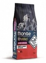 Сухой корм Monge Dog BWild LOW GRAIN Puppy &amp; junior для щенков, низкозерновой, из мяса оленя 2,5 кг