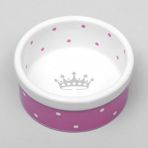 Миска керамическая "Корона" малая, розовая, 100 мл