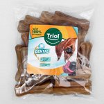 Косточка жевательная Triol DENTAL, 7,5см, 20-25г. (пакет 25шт.)