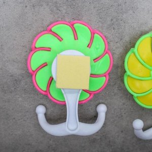 Набор двойных крючков на липучке «Бабочка», 2 шт, цвет и форма МИКС