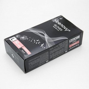 Перчатки виниловые, размер L, 100 шт/уп, цвет чёрный