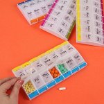 Таблетница «Неделька», 4 секции, цвет МИКС