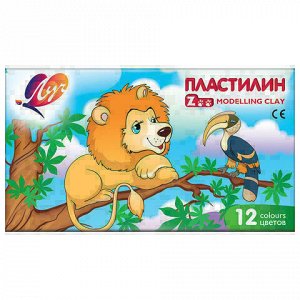 Пластилин классический ЛУЧ "Zoo", 12 цветов, 162 г, картонная коробка, 19С 1272-08