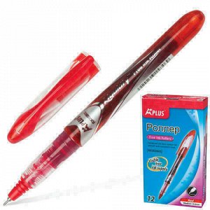Ручка-роллер BEIFA (Бэйфа) "A Plus", КРАСНАЯ, корпус с печатью, узел 0,5 мм, линия письма 0,33 мм, RX302602-RD