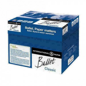 Бумага офисная BALLET CLASSIC, А4, 80 г/м2, 500 л., марка В, ColorLok, International Paper, белизна 153%