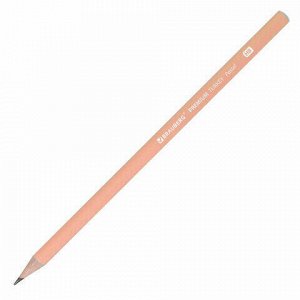 Карандаш чернографитный BRAUBERG "PREMIUM TURKEY", 1 шт., "Pastel", НВ, ассорти, дисплей