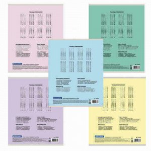 Тетрадь 18 л. BRAUBERG "КЛАССИКА NEW" клетка, обложка картон, АССОРТИ (5 видов), 105695