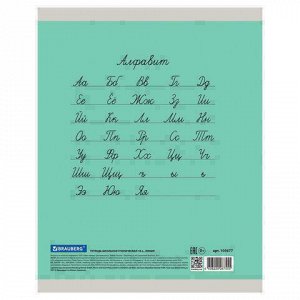 Тетрадь 18 л. BRAUBERG "ЭКО", линия, обложка плотная мелованная бумага, ЗЕЛЕНАЯ ПАСТЕЛЬНАЯ, 105677