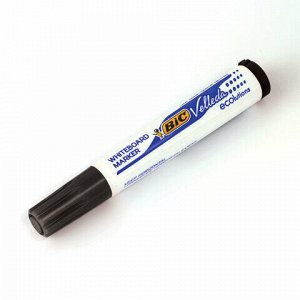 Маркер стираемый для белой доски ЧЕРНЫЙ, BIC &quot;Velleda&quot;, 1,4-5 мм, эргономичный корпус, 904937