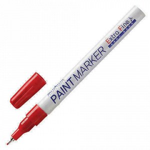 Маркер-краска лаковый MUNHWA "Extra Fine Paint Marker", КРАСНЫЙ, 1 мм, нитро-основа, EFPM-03