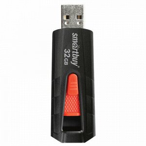 Флеш-диск 32 GB SMARTBUY Iron USB 3.0, черный/красный, SB32GBIR-K3