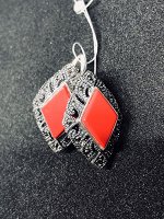Серьги с кораллом
