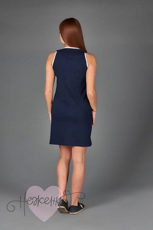 Платье П 771 (темно-синий)