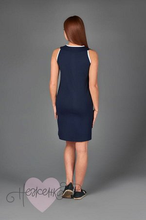 Платье П 771/1 (темно-синий)
