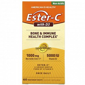 American Health, Ester-C с D3, 60 вегетарианских таблеток