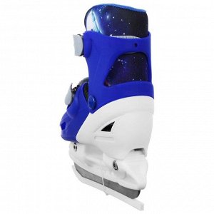 Набор коньки ледовые раздвижные 223G с роликовой платформой+Защита, PVC колеса, размер 26-29