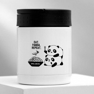 Термос для еды "Eat.Panda.Repeat.", 400 мл, сохраняет тепло 12 ч