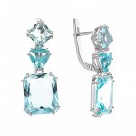 Серебряные серьги с фианитом 200-1208-T