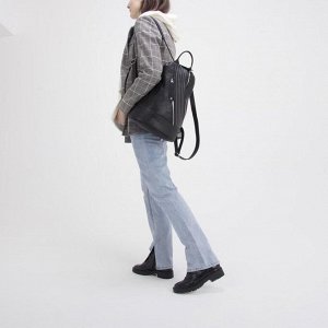 Рюкзак, отдел на молнии, 2 наружных кармана, цвет чёрный