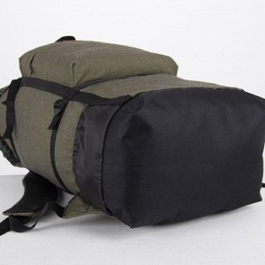 Рюкзак туристический, 60 л, отдел на молнии, 3 наружных кармана, цвет хаки