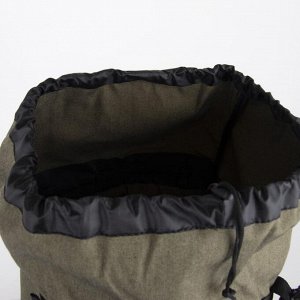 Рюкзак туристический, 60 л, отдел на молнии, 3 наружных кармана, цвет хаки