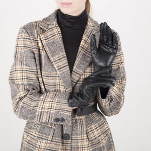 Перчатки женские, размер 7, с подкладом шерсть, цвет чёрный