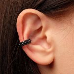 Серьга &quot;Каффа&quot; круглешки, цвет серый