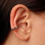 Серьга &quot;Каффа&quot; круги, цвет серебро