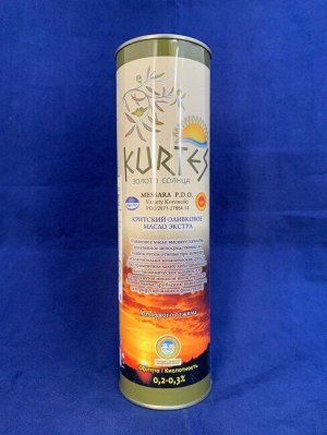 Оливковое масло KURTES Extra virgin 1000 мл ж/б