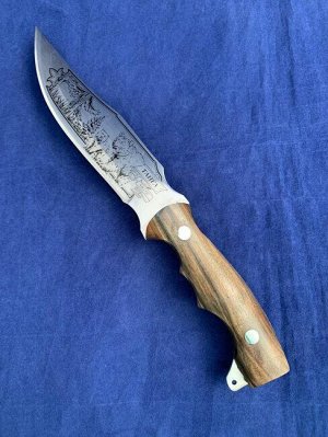 Нож туристический с рисунком «Тайга»