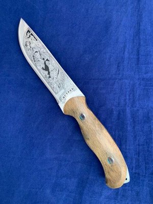 Нож туристический с рисунком «Ястреб»