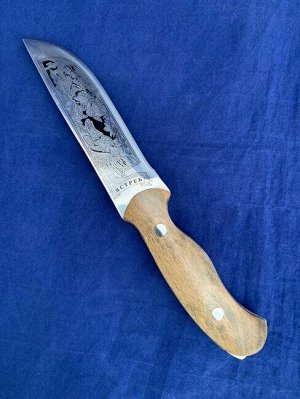 Нож туристический с рисунком «Ястреб»