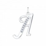 Подвеска из серебра с фианитом 94031364