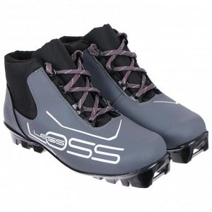 Ботинки лыжные Loss, SNS, искусственная кожа, цвет чёрный/серый, лого белый, размер 36