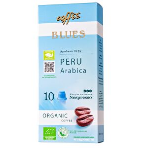 Кофе капсулы BLUES PERU ARABICA ORGANIC 1уп х 10 капсул