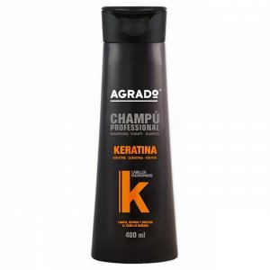 AGRADO Шампунь Профессиональный 400мл "Keratin" с кератином для вьющихся волос