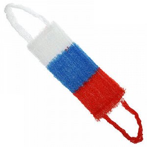 Мочалка банная "Флаг" 37х14см, полипропиленовая нить (Россия
