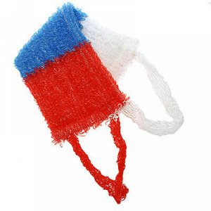 Мочалка банная "Флаг" 37х14см, полипропиленовая нить (Россия