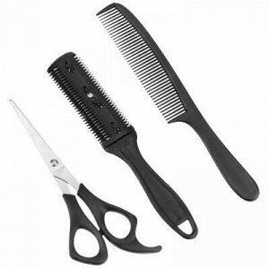 Набор "Домашняя парикмахерская" 3 предмета: ножницы с пластм