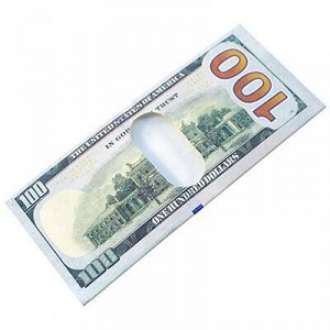 Бумажник "Банкнота" "100 долларов" 19х8см, ПВС/полиэстер (Ки