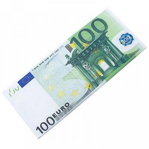 Бумажник "Банкнота" "100 евро" 19х8см, ПВС/полиэстер (Китай)