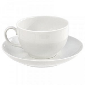 Чашка чайная фарфоровая 210мл, д8,5см, h6см, форма "Янтарь".