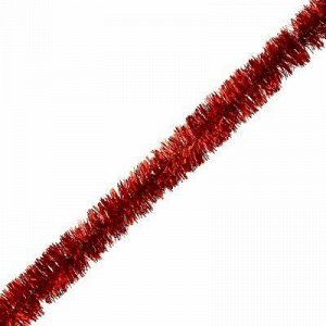 Мишура "Праздничная" д2,5см, длина 2м, красный (Россия)
