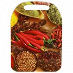 Доска разделочная деревянная &quot;Красный перец&quot; 29х21х0,6см (Ро