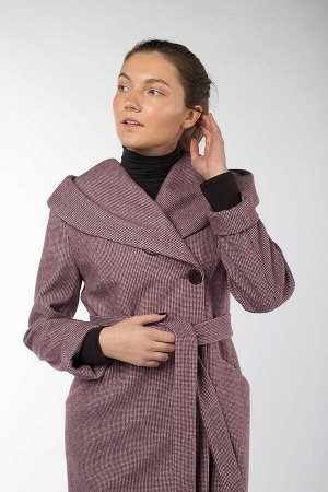 01-10220 Пальто женское демисезонное (пояс)