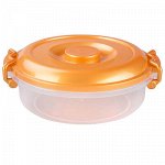 Контейнер для продуктов пластмассовый 3л, д28см, h11см, ручк