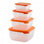 Контейнер для продуктов пластмассовый &quot;Лайт&quot; набор 4шт: 2,5л